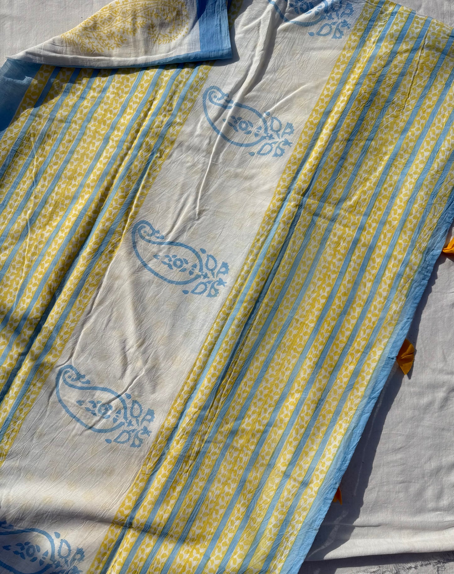 Ivory Paisley Saree