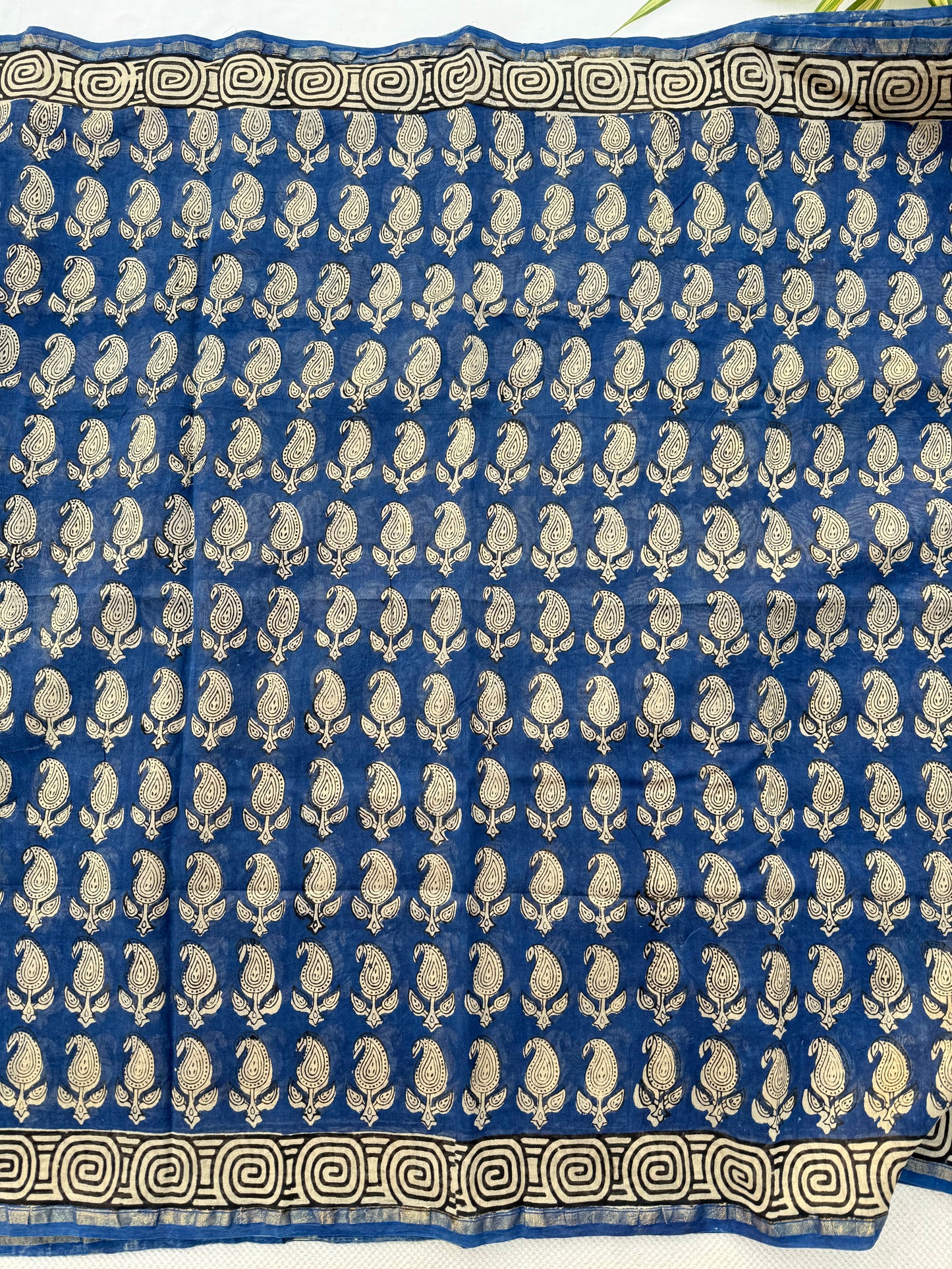 Carbon Paisley saree