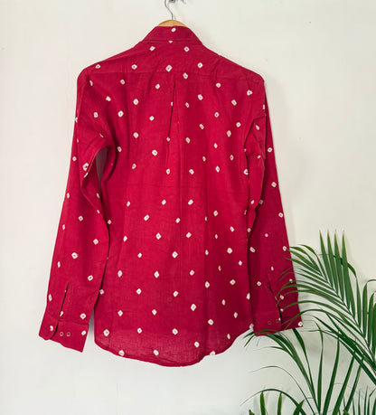 Red Bandhani Shirt
