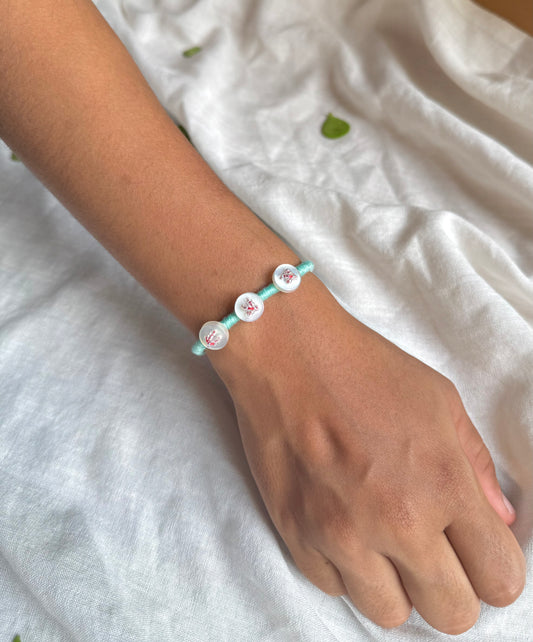 Mint Button Rakhi