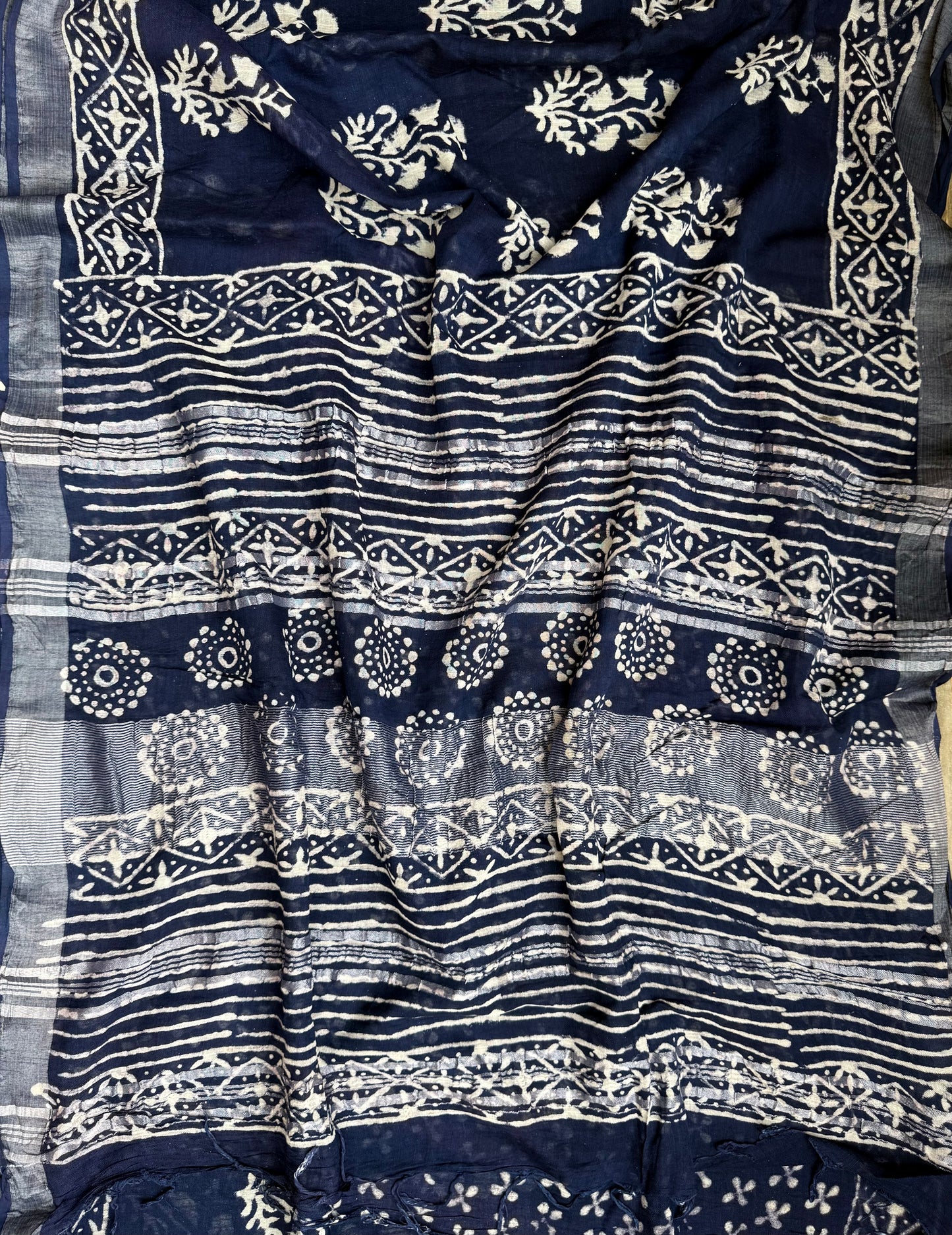 Midnight Paisley Saree