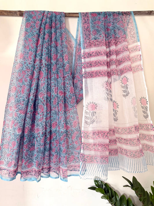 Sky Dahlia Saree