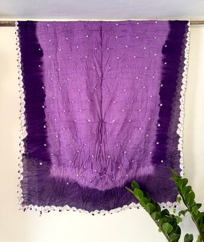 Violet Bandhani Dupatta