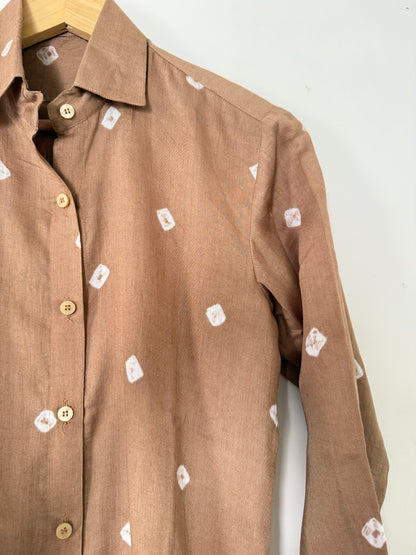 Beige Bandhani Shirt