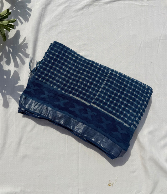 Indigo Spade Saree