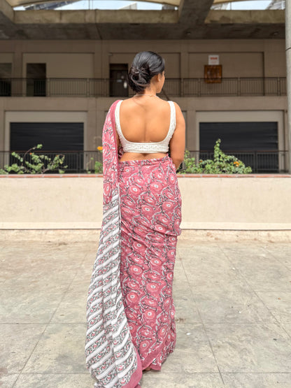 Evening Bloom Georgette Saree