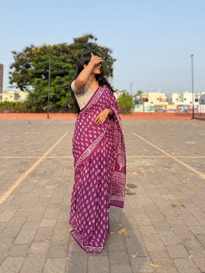 Purple Love Saree