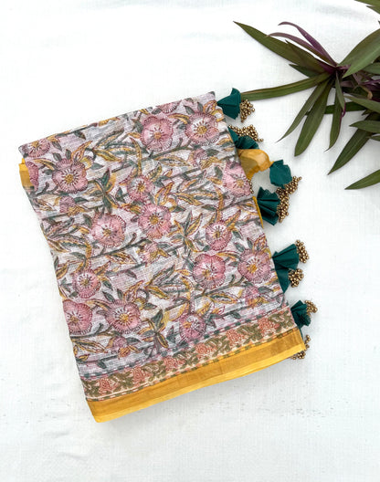 Rosy Bloom Saree