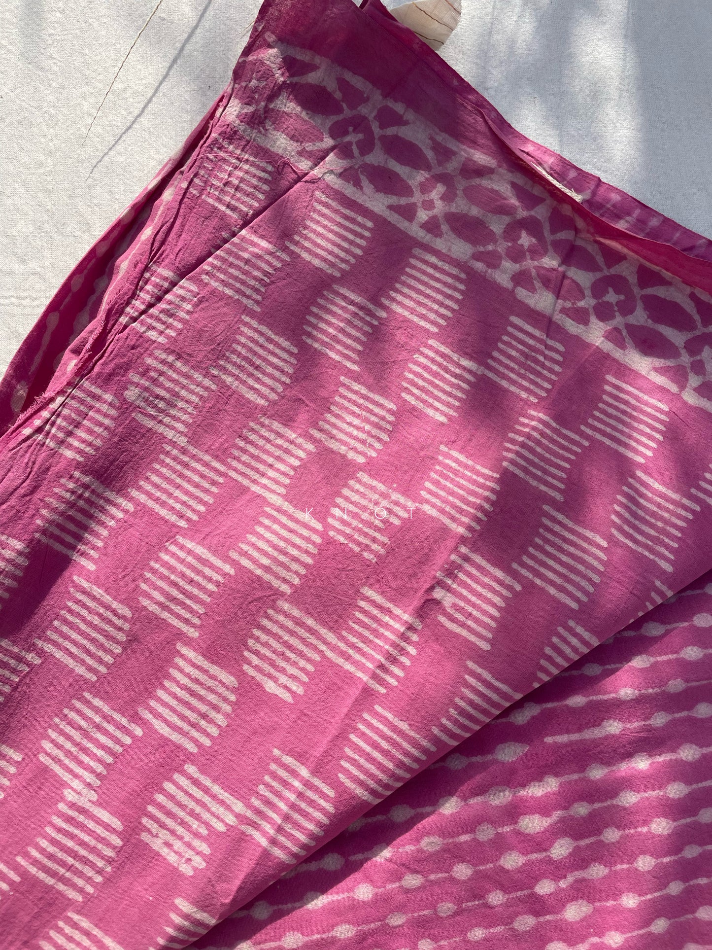 Pink Stripe Saree