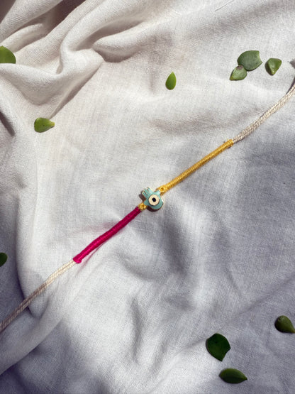 Pink Hamsa Rakhi