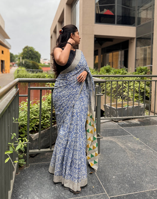 Blue Box Saree