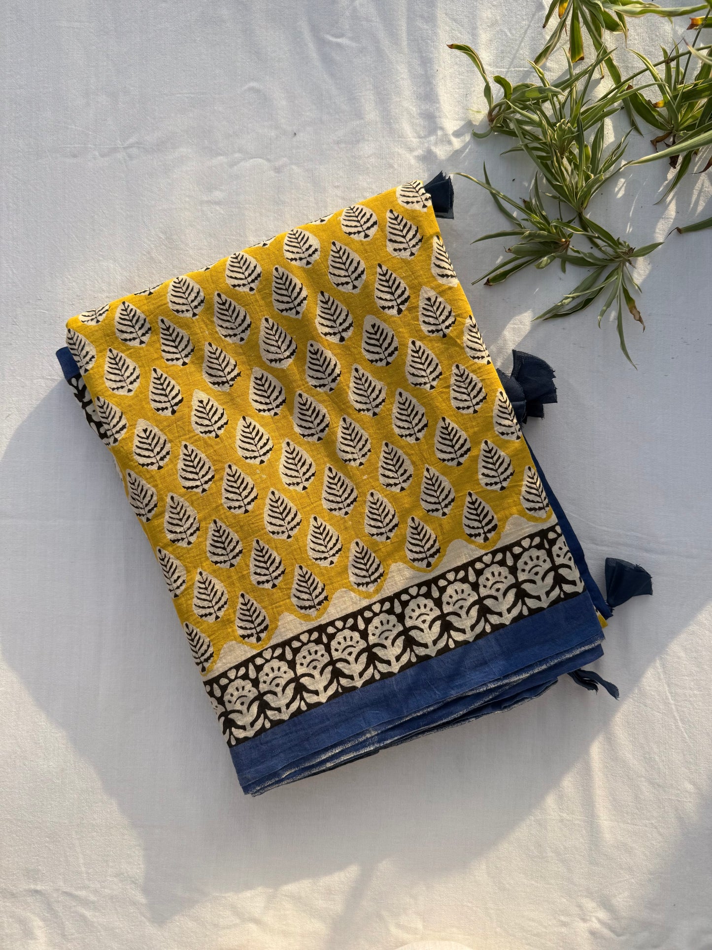 Golden Fern Saree