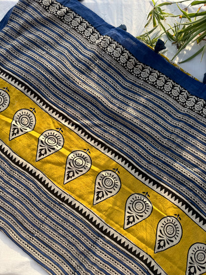 Golden Fern Saree