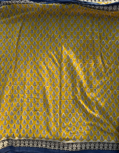 Golden Fern Saree