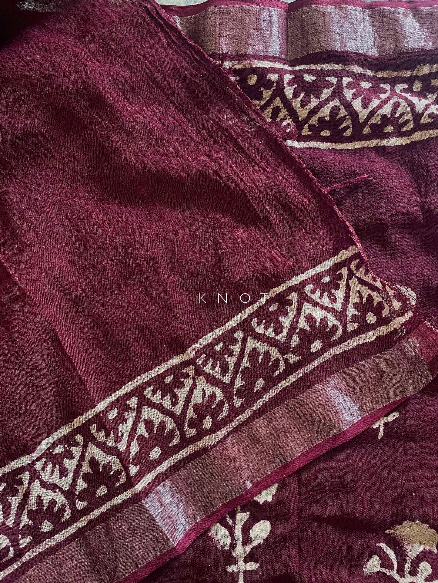 Wine Paisley Saree