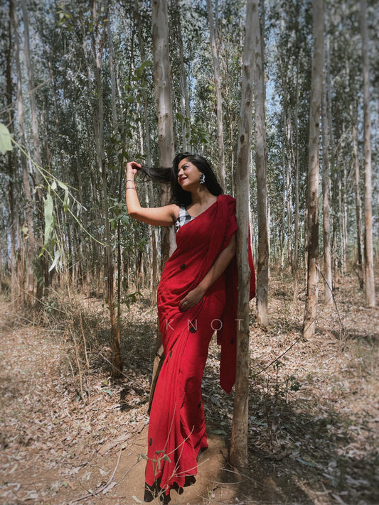 Red Rush Saree