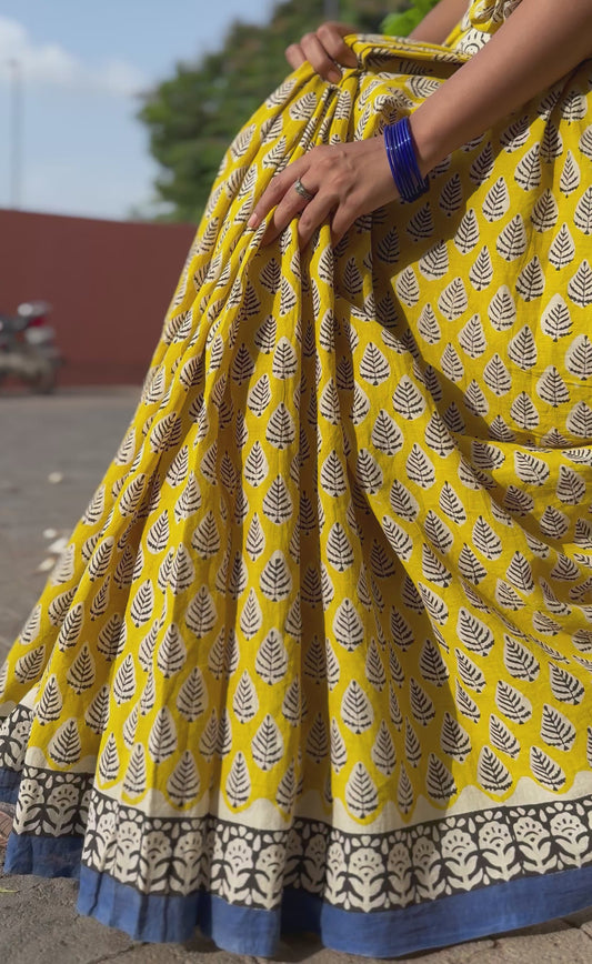 Golden Fern Saree