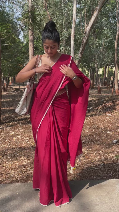 Maroon Saree