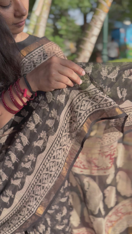 Black Bird Saree